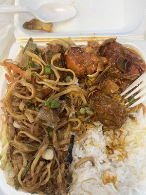 Pancit/Rice with Chicken Adobo single combo