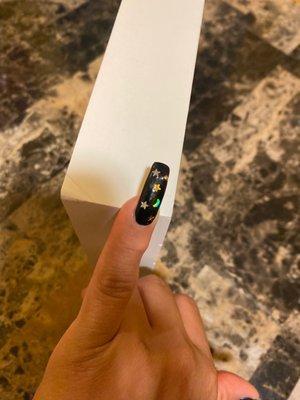 Smudged bad nail job