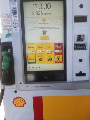 A modern immaculately clean fuel pump.