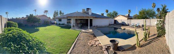 House backyard view