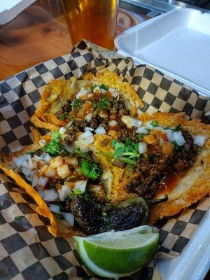 Fried Cheese Tacos de Asada