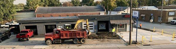 Working on the parking lots