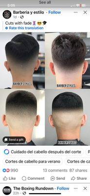 2 different types of fades