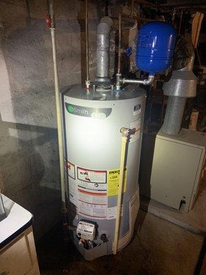 Natural gas water heater replacement