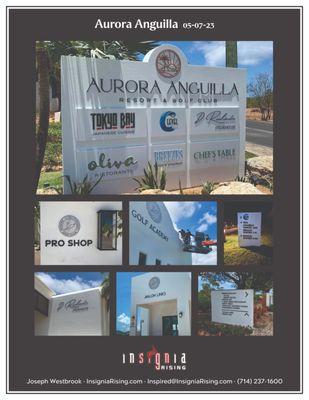 Aurora Anguilla Sign Installation