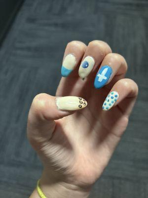 These are the nails I got yu can see everything wrong with it