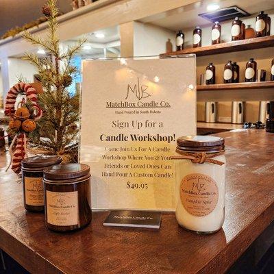 Sign up for a candle making workshop!