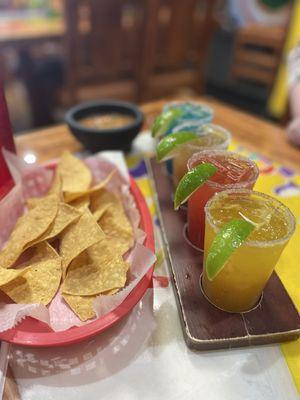 Chips and Salsa + Margarita Flight