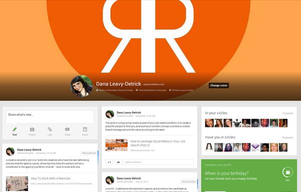 Customized content for all digital networking profiles (Twitter, Google+, LinkedIn) to create a cohesive online presence.