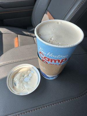 Perfect vanilla latte made with skim milk. Only $2.49 with mobile app coupon. Regular price $5.79! I would never spend full price.