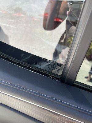 One of 7 windows with poor tint job.