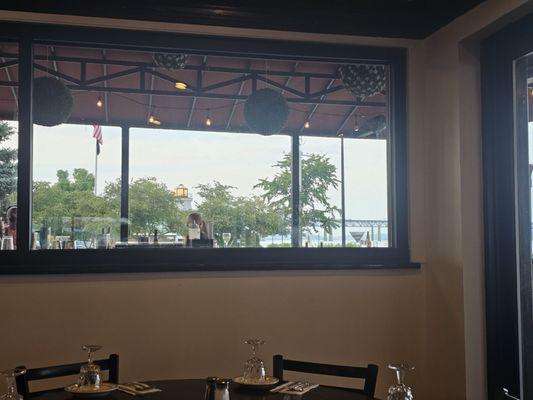 Inside view of outdoor bar