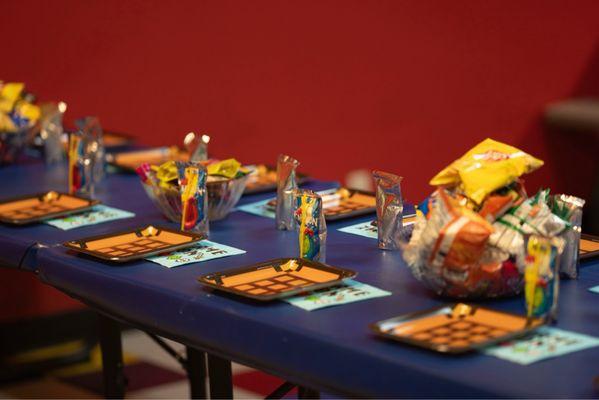Snacks in the party room