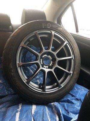 Tires mounted