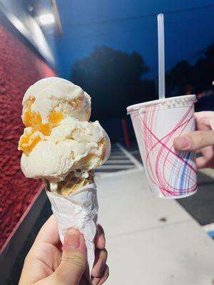 Peach ice cream