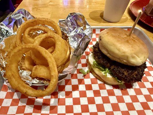 Greek Style Combo, with Onion Rings.