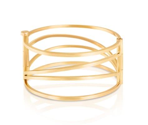Michele Mercaldo 14k gold hinged bracelet