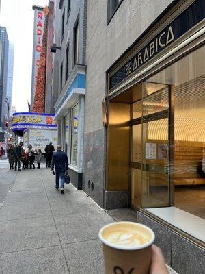 Kyoto Latte out side their store by Radio City