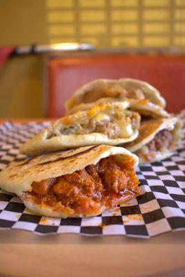 Gorditas - Stuffed with our specialties. Asada, Al Pastor, Lengua, Barbacoa, Beans, Rojo, Verde, Asado, Tinga, Picadillo. Flour or Corn.