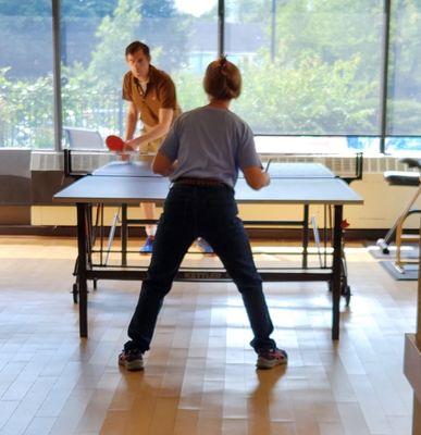 Play ping pong from Monday-Friday 2:00-4:00 pm.