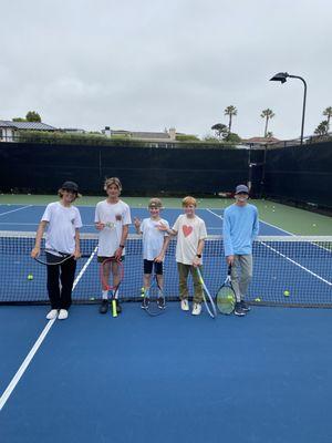 Kid's tennis lessons at 3 arch bay laguna beach