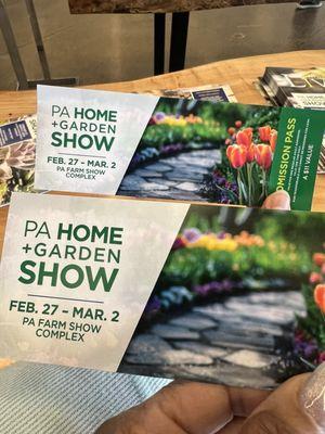 Comp tickets to Pa Home & Garden Show