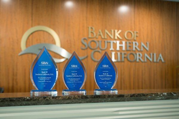 Recognized as top SBA Lender year over year