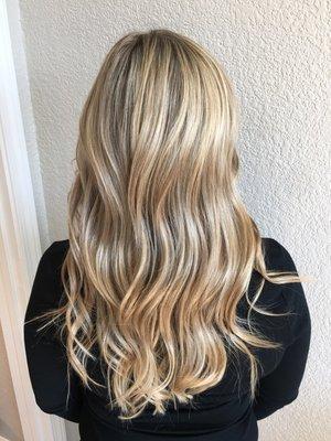 Full head of highlights