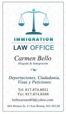 Immigration Law Office Of Carmen Bello