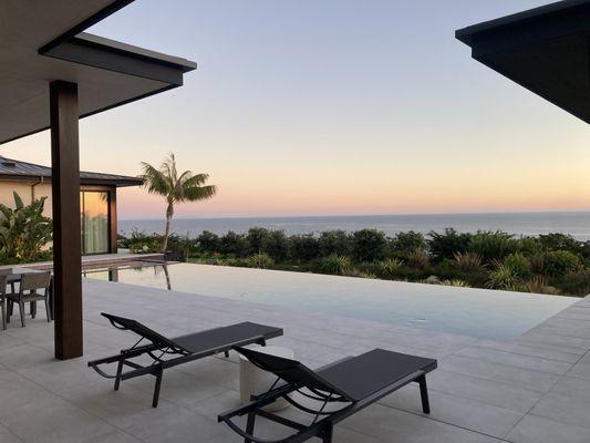 Infinity pool and spa Malibu.