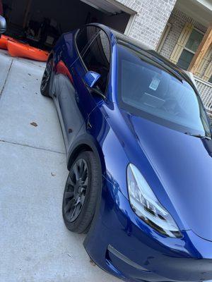 Matched the paint and made it look as good as new!