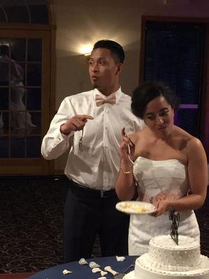 Our faces say it all.... this cake was AMAZING