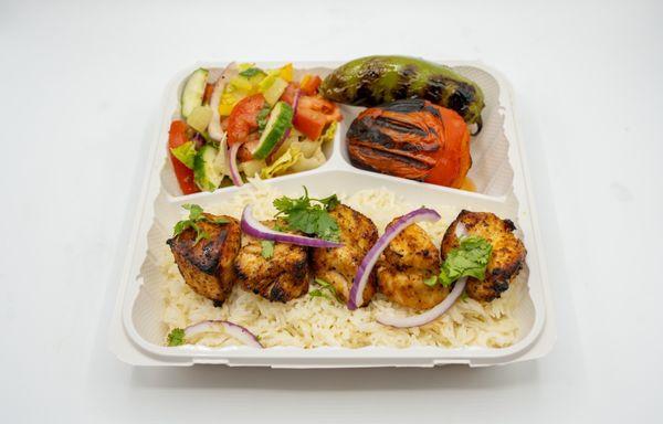 Chicken Wings Kabob Plate