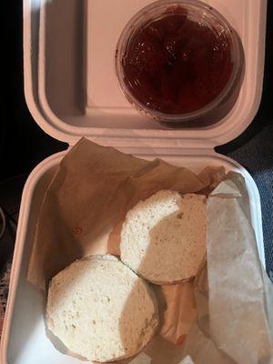 Servers were great. Paying $8 for this "strawberry shortcake" was not...