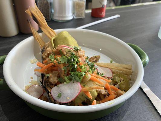Tamal de mes (carnitas).