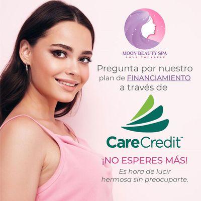 Moon Beauty Spa offer financially Plans until 6 month no interest with care credit card