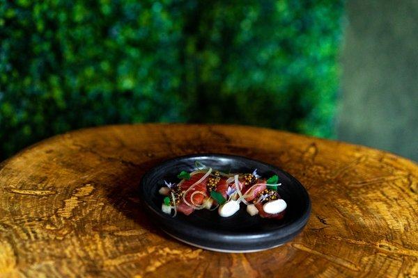 Smoked King Salmon, Celery Root, Apple, Mustard-Fall 2019