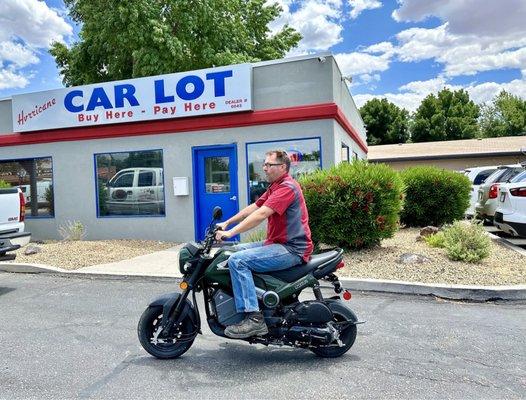 Brad on a little bike