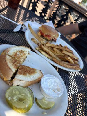 The Beezer, bacon cheeseburger and homemade fries