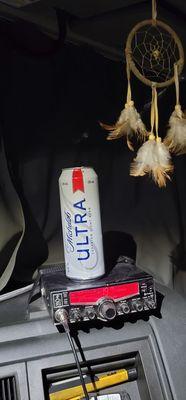 Done for the day curtains closed decided to have a cold one for thirsty Thursday and then saw some z's a Michelob ultra tall boy