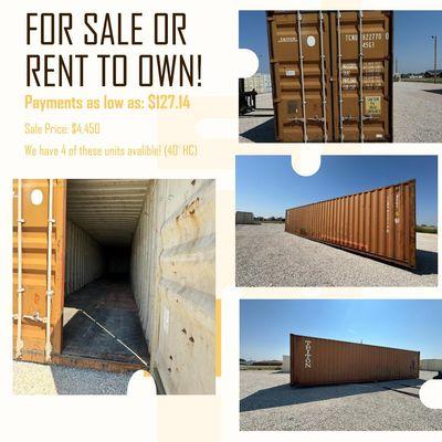 We have new and used units for Rent or Sale
