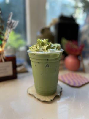 Iced Matcha Latte w/ Matcha Whip