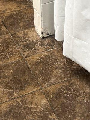 Dirty worn out shower