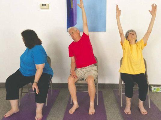 Super Gentle Chair Yoga available for people with movement limitations.