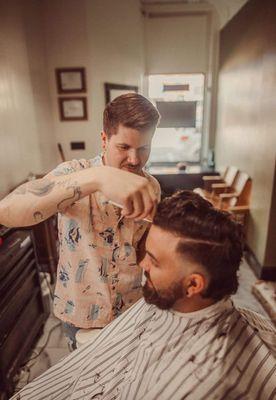 Certified barber in downtown Baraboo -John Catterson