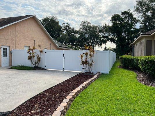 Fence line perfectly straight