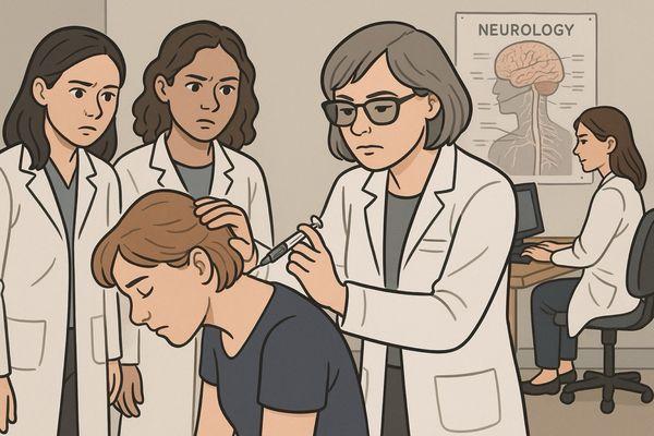 AI-generated image to express my experience as a patient. Not real people or clinic.