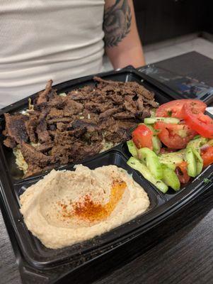 Beef shawarma plate
