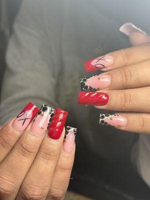 Nails get done by A+ nails Yakima