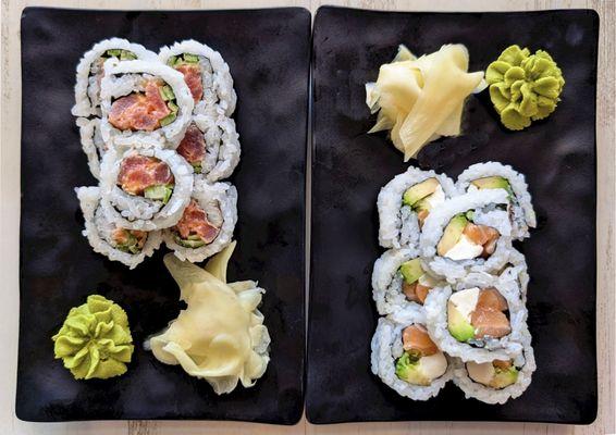 Spicy Tuna Roll & Philadelphia Roll $7.95/$8.95